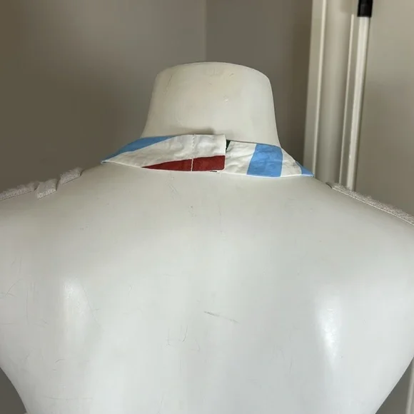 Anthropologie Maeve Halter Midi Sundress Blue White Red Green Sz M NEW - Picture 11 of 16